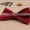 Cotton Solid Red Black Pre-Tied Bow Tie