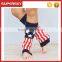 V-909 New Design Cotton Knee High Girl Flag Boot Leg Warmer Women Open Knit Boot Cuff