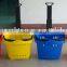 roll basket 55L ,rolling basket 50L, shopping basket. plastic basket