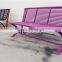 Powder coated steel patio bench metal park bench parts