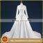 ASAP-15 Sequins Beaded Lace Appliques Long Sleeves Ball Gown Court Train Boat Neck Wedding Dresses