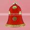 Factory supply christmas tree ornaments glass bell hot sale design christmas decoration