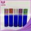 10ml blue perfume glass roll on bottle with stainless steel roller ball
