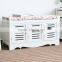 Home Furniture White Solid Wood Shoe Rack With Blind Doors