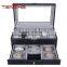 Leather jewelry packaging organizer with drawer jewelry box