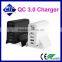 Factory new products Qualcomm certified quick charge 6 USB ports QC 3.0 +Type C Fast charger