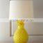 popular square base golden flower desk lamp with cube crystal and light brown waisted round lamp shade SAA CE