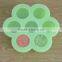 Silicone Baby Food Storage freezer tray container with clip-on lid,silicone storage container for hom