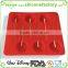 Hot Selling! Eco-friendly Lollipops Shaped Silicone Ice Cube Tray With Wooden Stick