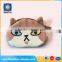 Simple design ladies girls fancy popular coin bag with cute cat cartoon pattern