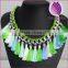 wholesale european fashion colorful silk tassels necklace