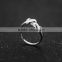 Silver plated dophin finger rings fashion imitation white gold simple ring jewellery for kids