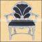 Plastic dining room chair with no armrest