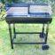 large barrel BBQ grill trolley