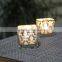 Cube candle holder,plated glass candle holder,sqaure votive candle jar.