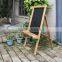 Natural colore handmade display standing wooden black board