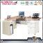 OA-1S wooden desktop and steel cabinet office desk