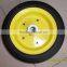Solid rubber wheel with metal rim 13x3 size