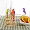 Eco-friendly Creative Cute Design Bird Shape ABS Plastic Fruit Fork Set With Birdcage Dessert Fork Set Wholesale
