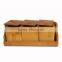 3 Pieces Practical Original Customized Size Bamboo Spice Jar Set