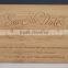 wooden laser engraved save the date card
