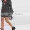 Cheap chiffon Polka Dot Plunge neck Tassel detail Wide-cut sleeves Ruffle trims Festival Smock Dress