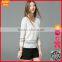 Latest long sleeves woman striped v neck sweater breathable knitwear