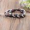 Handmade Wristband Vintage Braided Wrap PU Leather Bracelets Women