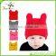 High quality cheap price custom fashion soft comfortable baby kids cute funny winter cat shape knitted hat