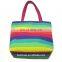 Shiny Rainbow Printed Handle Canvas Bag