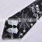 Halloween black ghost spiderweb print funny tie