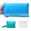 CE standard Cheap foldable sand free beach mat with 6 stakes Custom compact nylon parachute outdoor waterproof picnic blanket