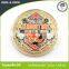 Professional promotion custom good look round shape mini gold plated emboss logo challenge coin