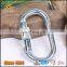 Good Quanlity Safety Petzl steel 25 KN Carabiner and Oval Scraew locking gate Carabiner ,Rock Climbing Carabiner