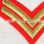 Embroidery applique sew on shoulder patch for clothing custom logo