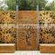 decorative wall panels CORTEN-A steel laser cut garden screen