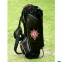 Black and red color leopard grain PU leather golf stand bag