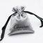 Custom logo printed Drawstring cosmetic packaging velvet bag  jewelry pouch