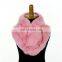 Universal Beige Young Girl Kids Rabbit Fur Winter Scarf