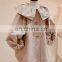 2020 autumn girls windbreaker lotus leaf collar lace puff sleeve coat coat trench coat