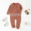 Grass green ribbed baby footed onesie pajamas one-piece clothes