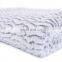 High quality ultra soft brushed cutting wave pattern pv fur flannel blanket for bedding room