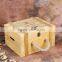 Silk printing logo natural color 6-bottle wine crate wood