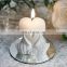 Celebrating Wedding Mirror Candle Holder Plates