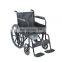 Foldable chromed steel hospital medical commode chair with solid castor