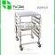 Factory Price High quality metal hotel room service trolleys , cleaning service trolley , rack trolley