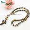 A&J Wood beads cross pendants Christian Rosary