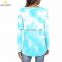 95% Cotton 5% Spandex Hot New Women T shirts Long Sleeve Colorful Loose Casual Tie Dye T Shirts