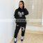 Wholesale Women's New Products Spring and Autumn New Letter Two-piece Set Fashion Casual Hoodie Set