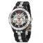 Luxury Mens Watch Automatic 3ATM Water Resistant Waterproof Gold Hollow Skeleton Mechanical Wood Watch